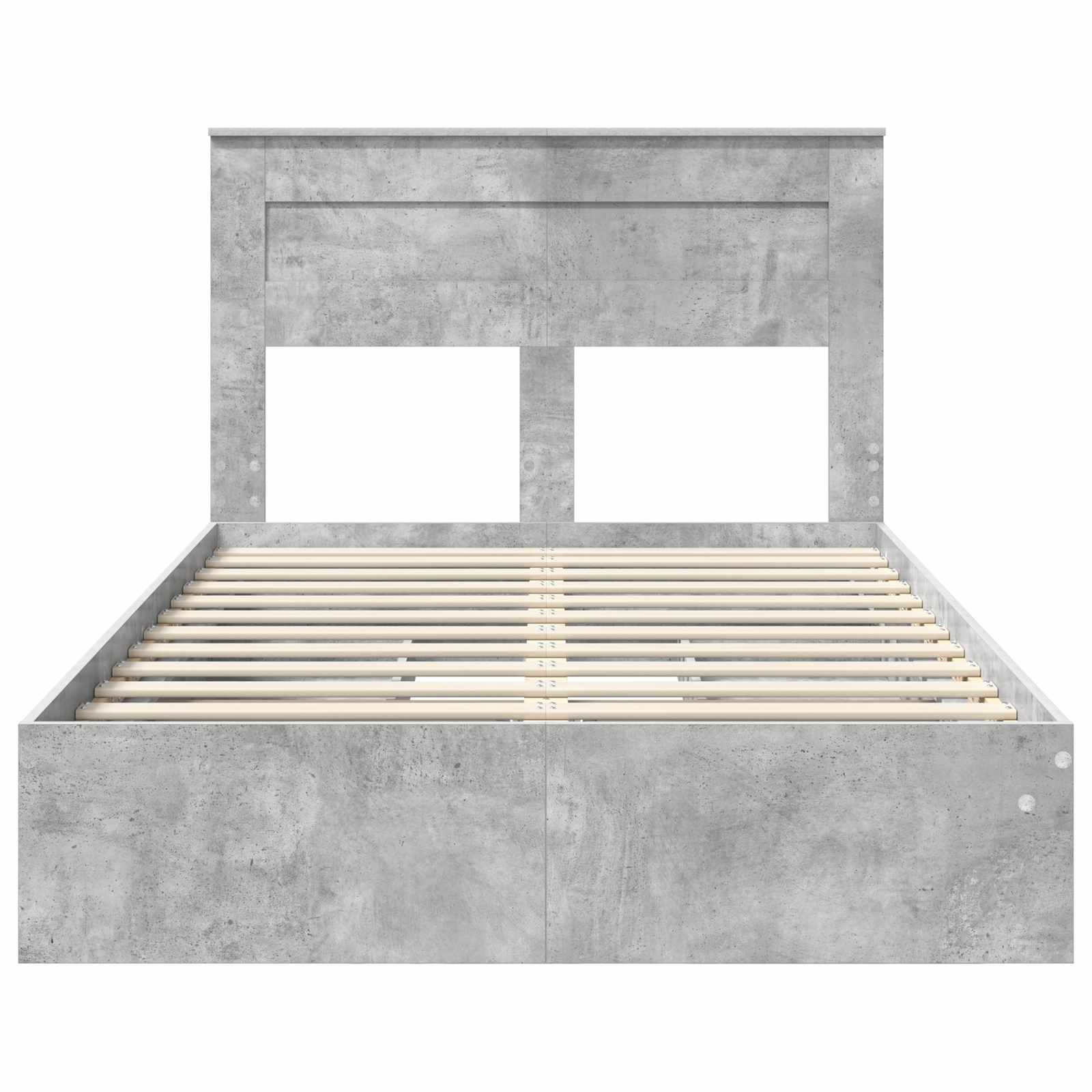 Κρεβάτι Αποθήκης Σκυρόδεμα Γκρι 120 x 190 cm Επεξεργασμένο Ξύλο