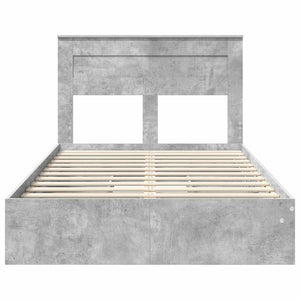 Κρεβάτι Αποθήκης Σκυρόδεμα Γκρι 120 x 190 cm Επεξεργασμένο Ξύλο