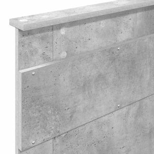 Κρεβάτι Αποθήκης Σκυρόδεμα Γκρι 100 x 200 cm Επεξεργασμένο Ξύλο