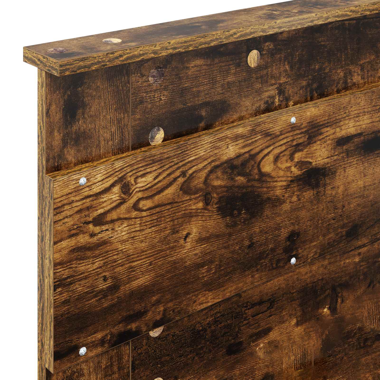 Κρεβάτι Αποθήκης Καπνιστό Δρύς 90 x 190 cm Επεξεργασμένο ξύλο