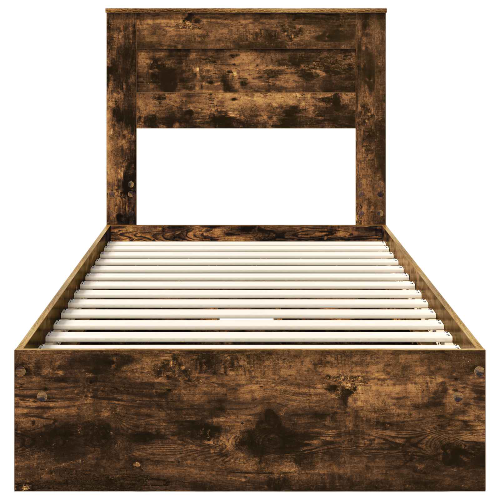 Κρεβάτι Αποθήκης Καπνιστό Δρύς 90 x 190 cm Επεξεργασμένο ξύλο