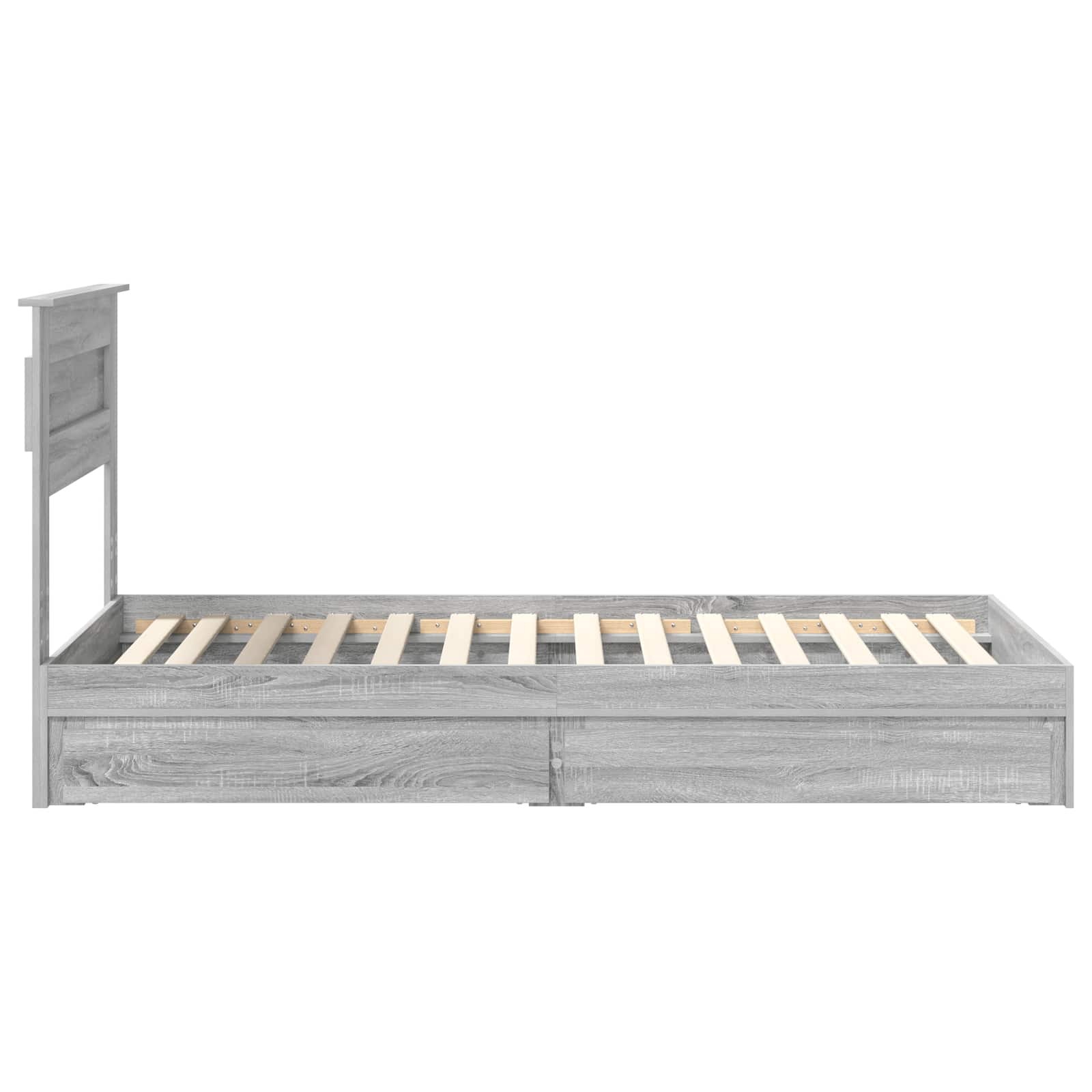 Κρεβάτι Αποθήκης Γκρίζο Σονομα 90 x 190 cm Επεξεργασμένο ξύλο