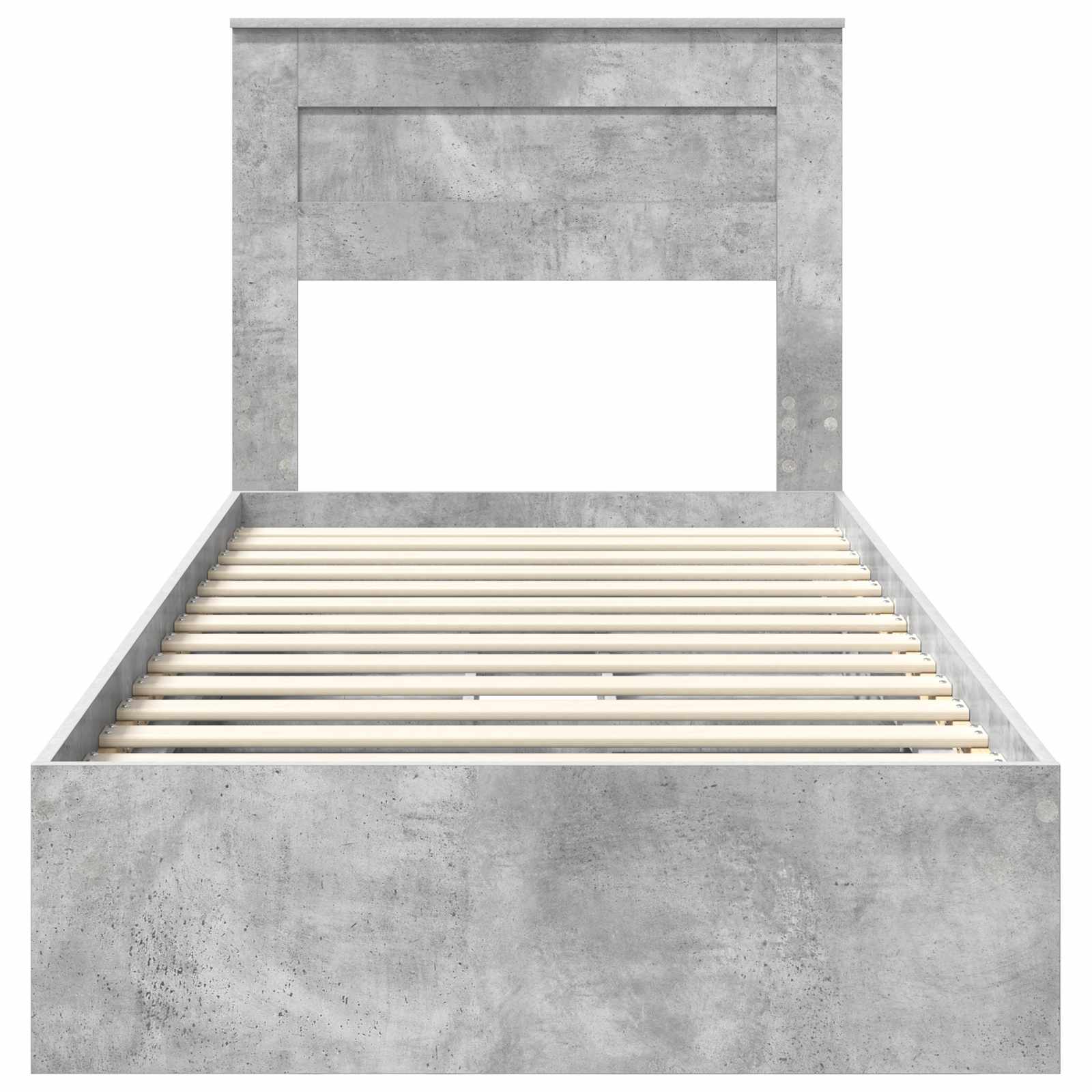 Κρεβάτι Αποθήκης Σκυρόδεμα Γκρι 90 x 200 cm Επεξεργασμένο ξύλο - Pakobazaar