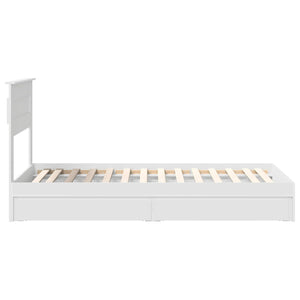 Κρεβάτι Αποθήκης Λευκό 75 x 190 cm Επεξεργασμένο Ξύλο