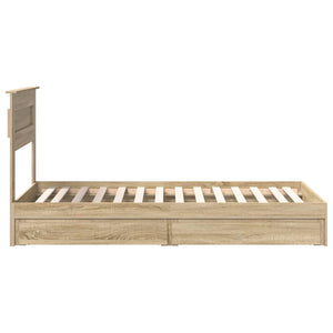 Κρεβάτι Αποθήκης Δρύς Sonoma 75 x 190 cm Επεξεργασμένο Ξύλο