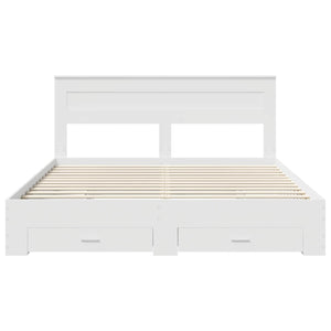 Σκελετός Κρεβατιού Λευκό 180 x 200 cm Επεξεργασμένο Ξύλο