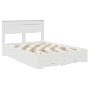Σκελετός Κρεβατιού Λευκό 160 x 200 cm Επεξεργασμένο Ξύλο