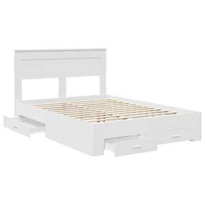 Σκελετός Κρεβατιού Λευκό 160 x 200 cm Επεξεργασμένο Ξύλο