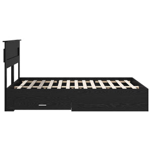 Σκελετός Κρεβατιού Μαύρη Οξυά 160 x 200 cm Επεξεργασμένο Ξύλο - Pakobazaar