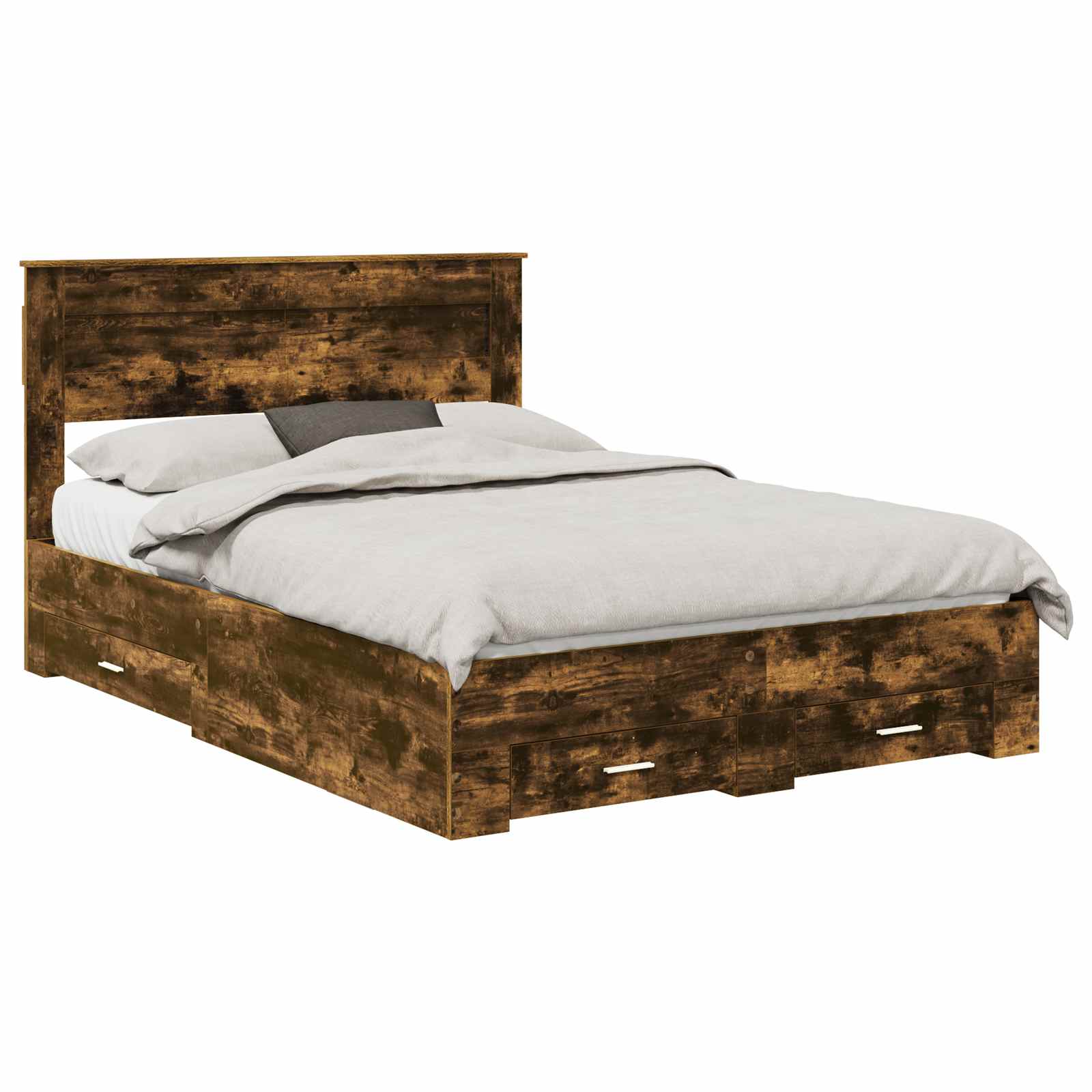 Σκελετός Κρεβατιού με κεφαλάρι Καπνιστό Δρύς 140 x 200 cm