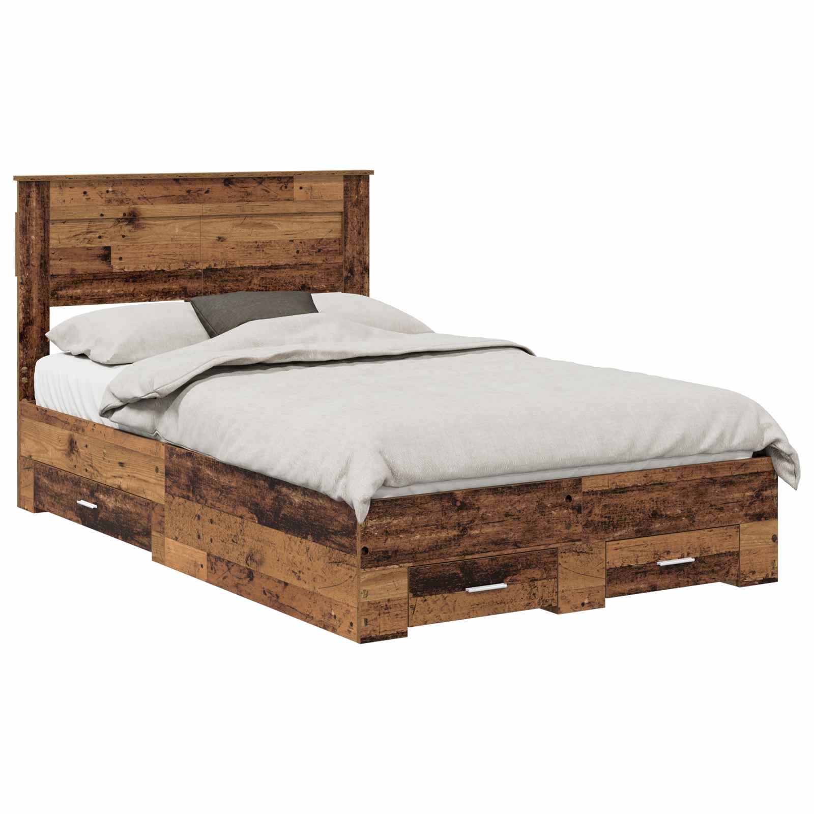 Σκελετός Κρεβατιού Παλιό ξύλο 135 x 190 cm Επεξεργασμένο ξύλο - Pakobazaar