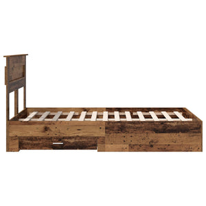 Σκελετός Κρεβατιού Παλιό ξύλο 135 x 190 cm Επεξεργασμένο ξύλο - Pakobazaar
