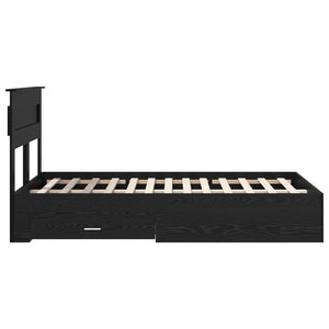 Σκελετός Κρεβατιού Μαύρη Οξυά 120 x 190 cm Επεξεργασμένο ξύλο - Pakobazaar