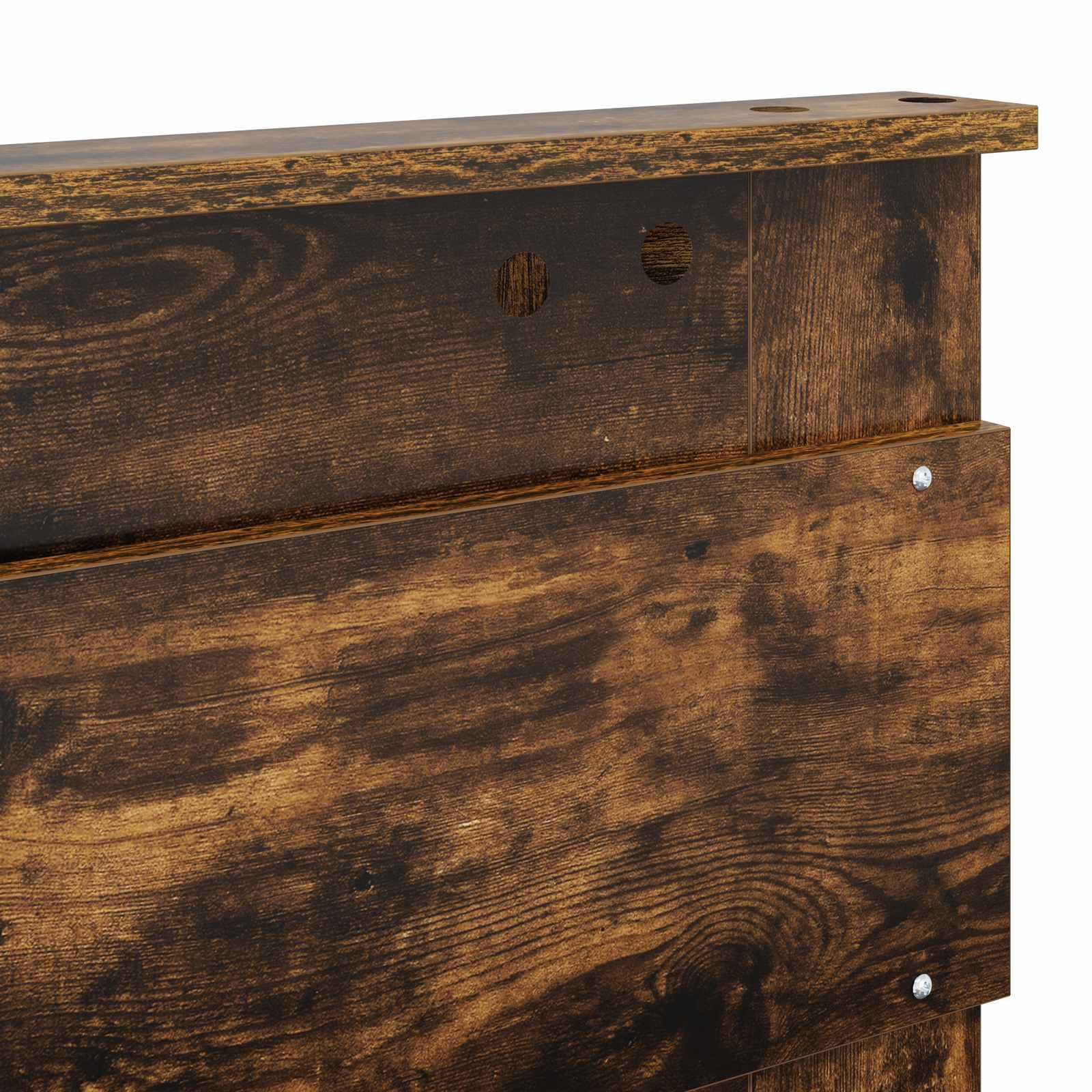 Σκελετός Κρεβατιού με κεφαλάρι Καπνιστό Δρύς 120 x 190 cm