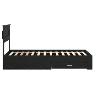 Σκελετός Κρεβατιού Μαύρη Οξυά 100 x 200 cm Επεξεργασμένο Ξύλο