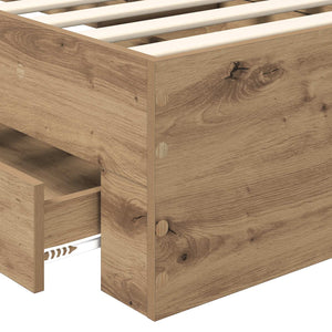 Σκελετός Κρεβατιού Artisan Oak 100 x 200 cm Επεξεργασμένο Ξύλο