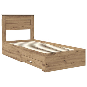 Σκελετός Κρεβατιού Artisan Oak 90 x 190 cm Επεξεργασμένο Ξύλο - Pakobazaar