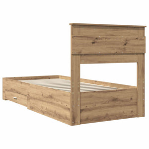 Σκελετός Κρεβατιού Artisan Oak 90 x 190 cm Επεξεργασμένο Ξύλο - Pakobazaar