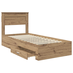 Σκελετός Κρεβατιού Artisan Oak 90 x 200 cm Επεξεργασμένο Ξύλο