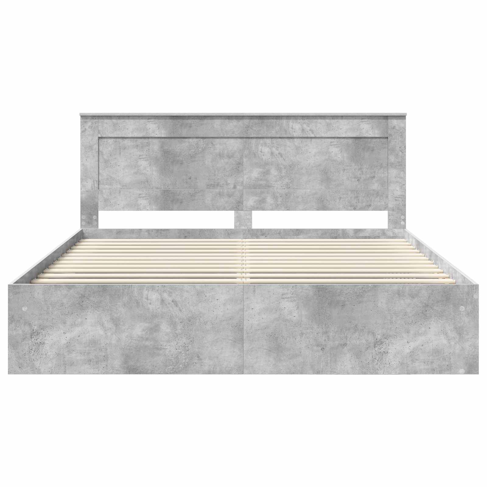 Σκελετός Κρεβατιού Σκυρόδεμα 200 x 200 cm Στερεά ξυλεία πεύκου