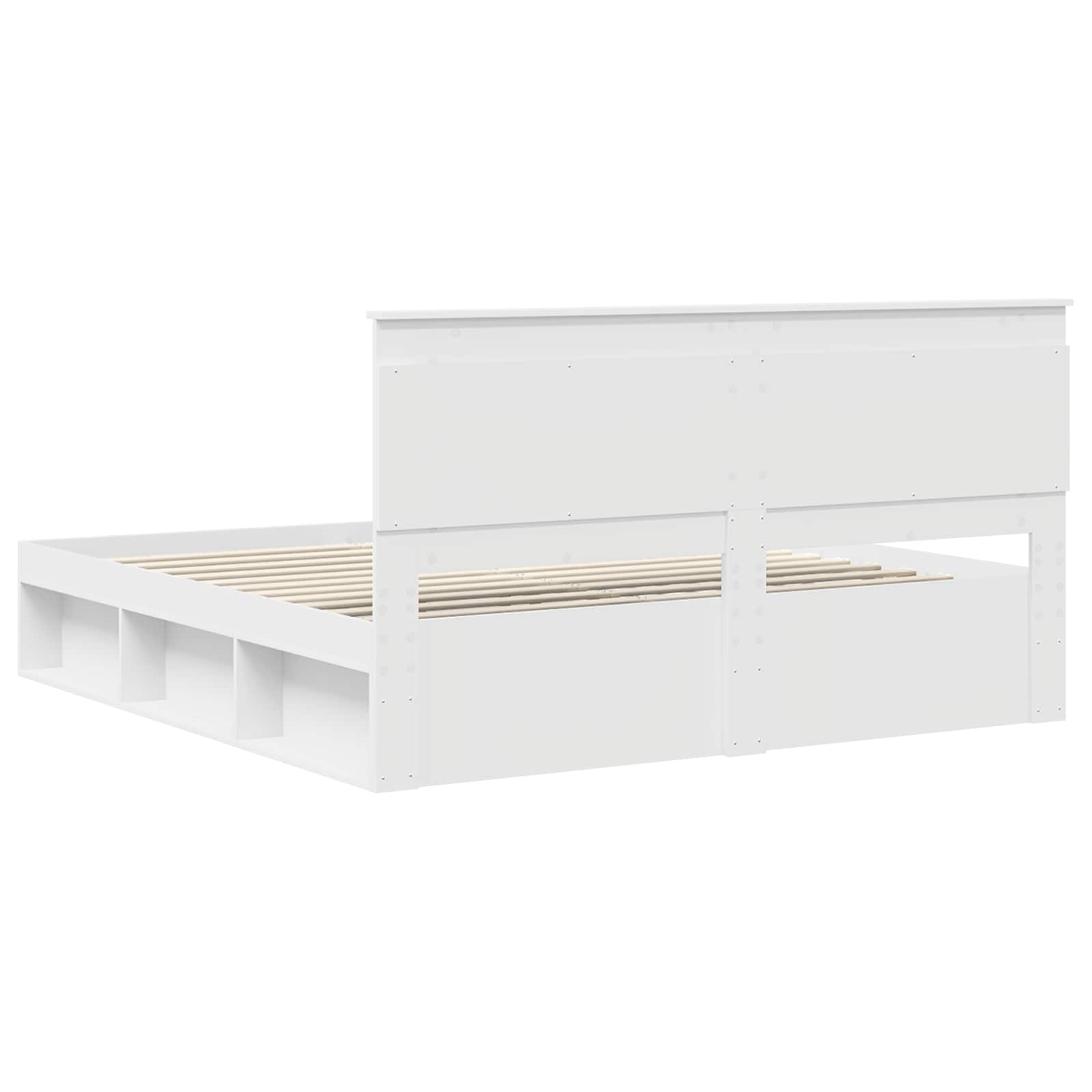 Σκελετός Κρεβατιού Λευκό 180 x 200 cm Στερεά ξυλεία πεύκου