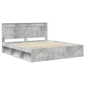 Σκελετός Κρεβατιού Σκυρόδεμα 180 x 200 cm Στερεά ξυλεία πεύκου