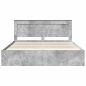 Σκελετός Κρεβατιού Σκυρόδεμα 180 x 200 cm Στερεά ξυλεία πεύκου