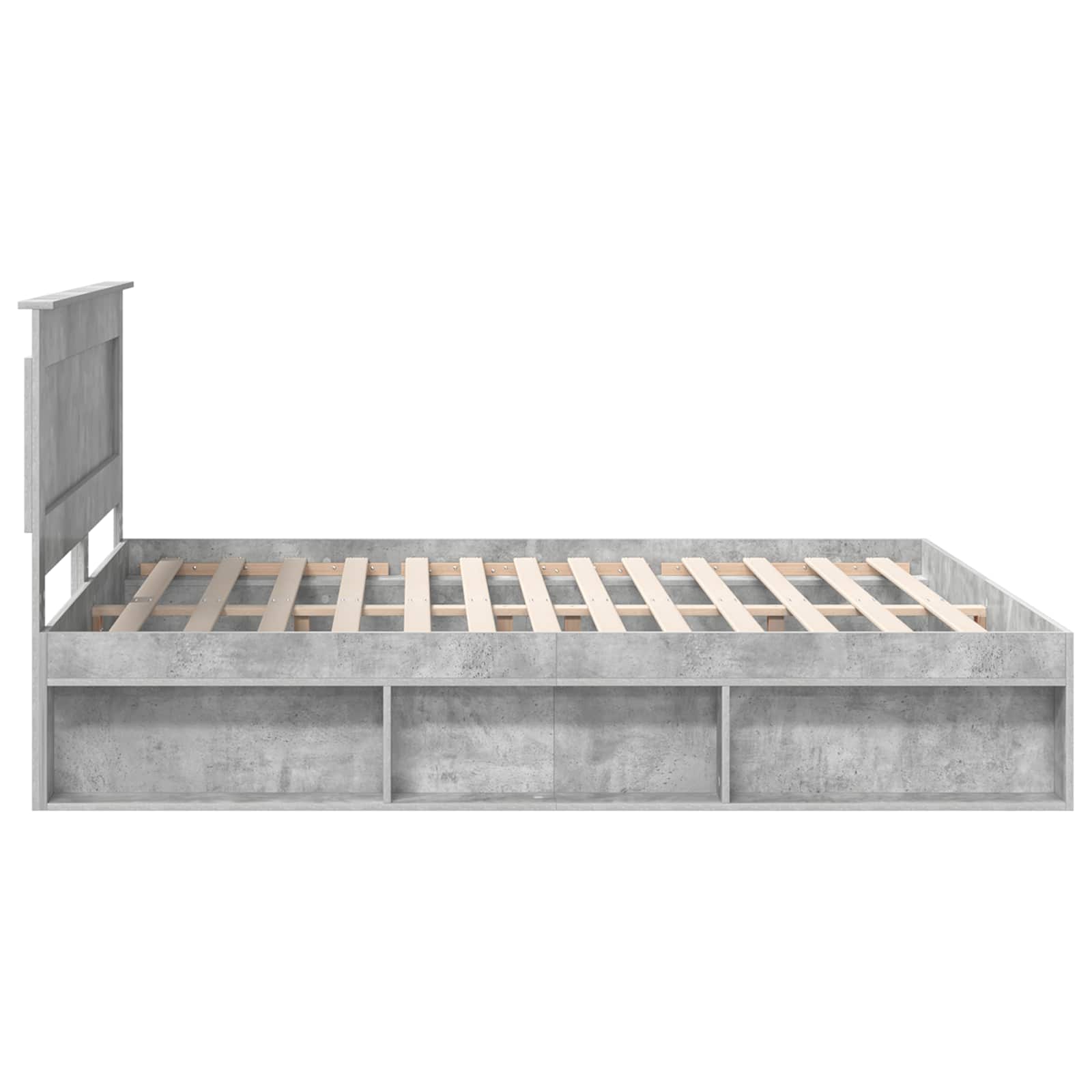 Σκελετός Κρεβατιού Σκυρόδεμα 180 x 200 cm Στερεά ξυλεία πεύκου