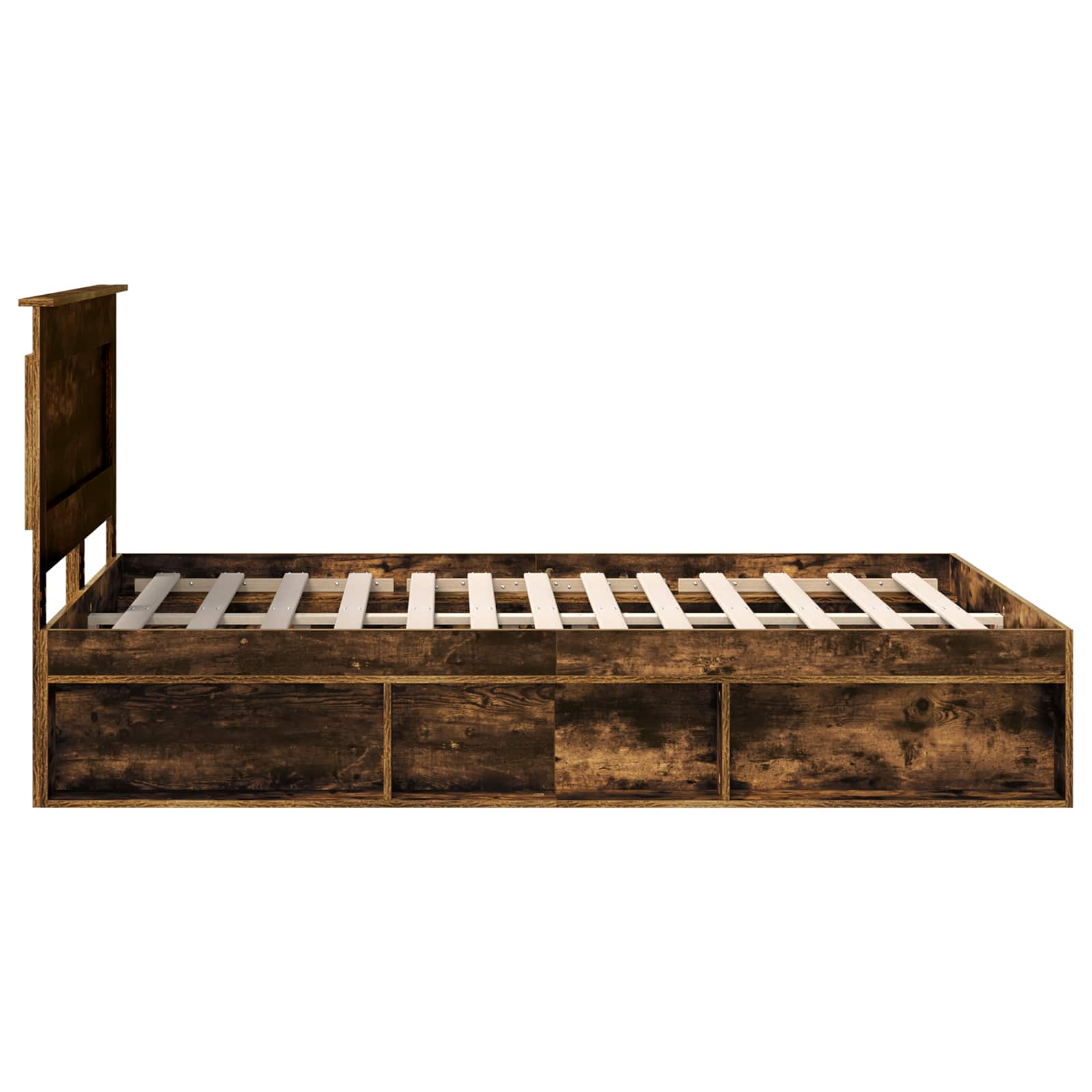 Σκελετός Κρεβατιού με κεφαλάρι Καπνιστό Δρύς 160 x 200 cm