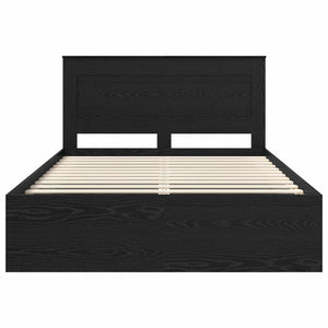 Σκελετός Κρεβατιού Μαύρο 140 x 190 cm Στερεά ξυλεία πεύκου