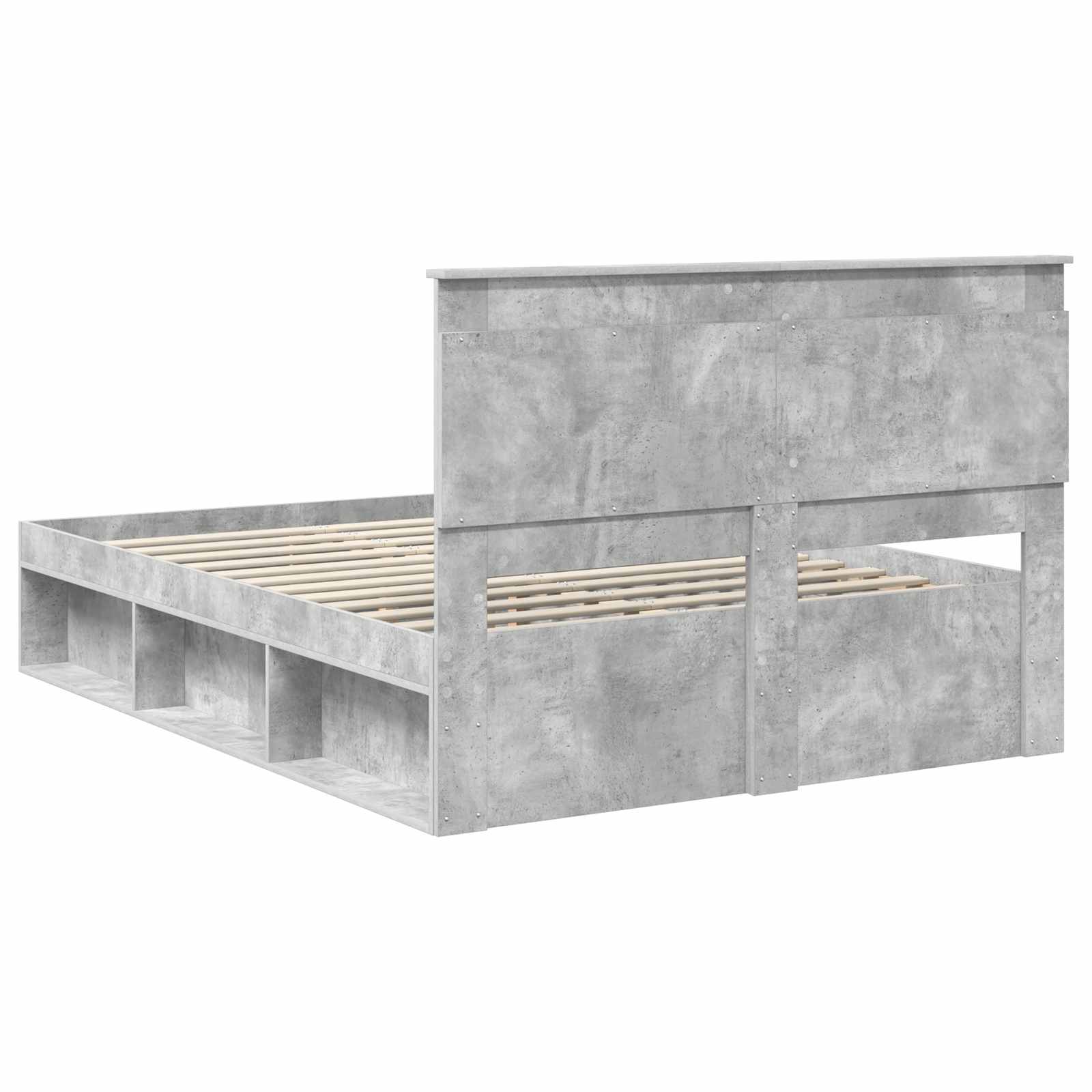 Σκελετός Κρεβατιού Σκυρόδεμα 140 x 190 cm Στερεά ξυλεία πεύκου - Pakobazaar
