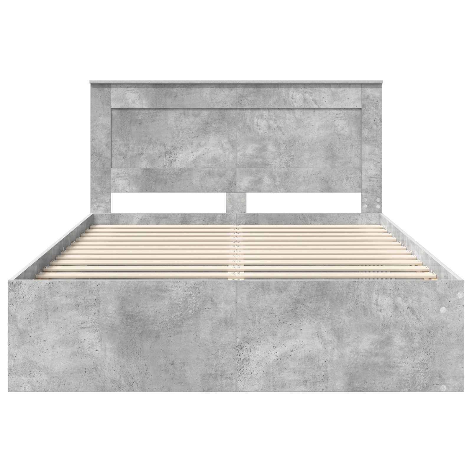 Σκελετός Κρεβατιού Σκυρόδεμα 140 x 190 cm Στερεά ξυλεία πεύκου - Pakobazaar
