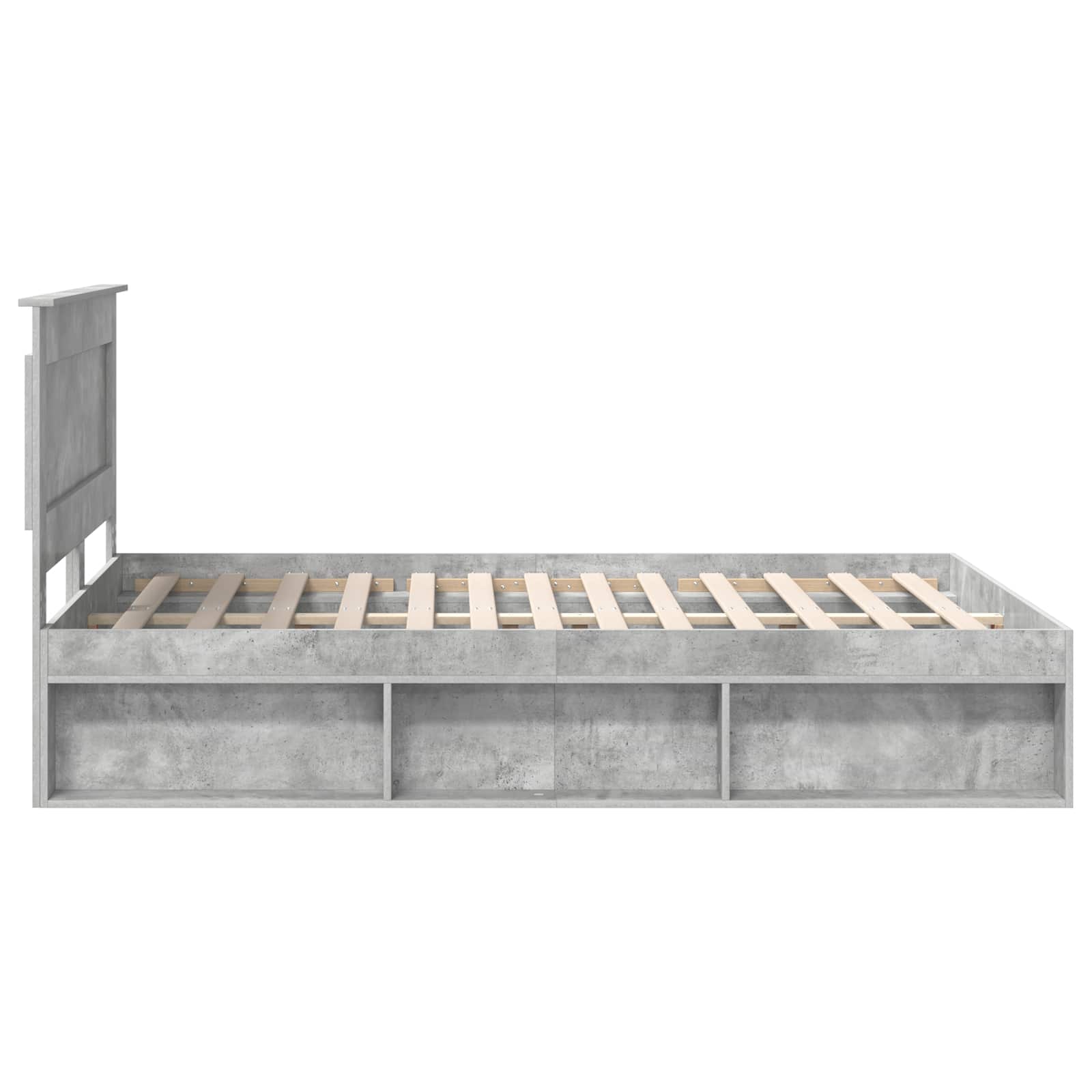 Σκελετός Κρεβατιού Σκυρόδεμα 140 x 190 cm Στερεά ξυλεία πεύκου - Pakobazaar