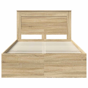 Σκελετός Κρεβατιού με κεφαλάρι Δρύς Sonoma 135 x 190 cm