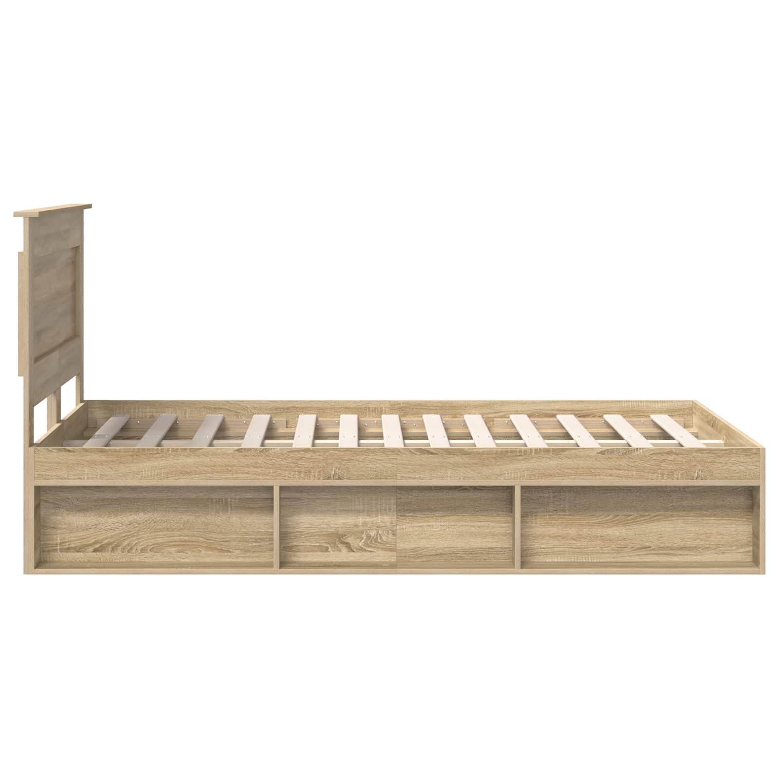 Σκελετός Κρεβατιού με κεφαλάρι Δρύς Sonoma 135 x 190 cm
