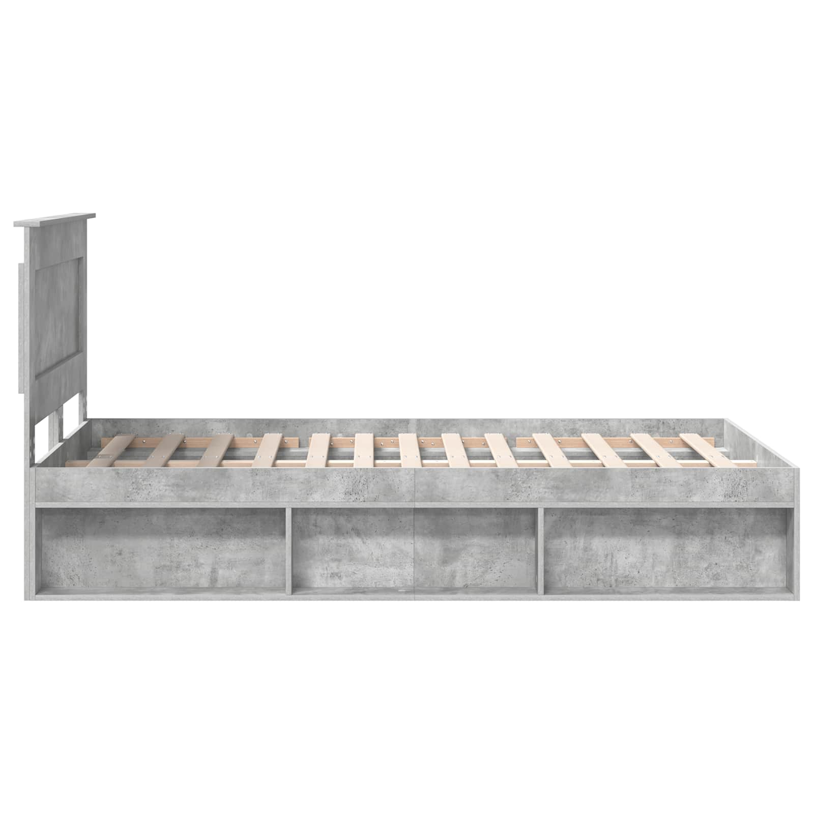 Σκελετός Κρεβατιού Σκυρόδεμα 120 x 190 cm Στερεά ξυλεία πεύκου