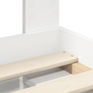 Σκελετός Κρεβατιού Λευκό 75 x 190 cm Στερεά ξυλεία πεύκου