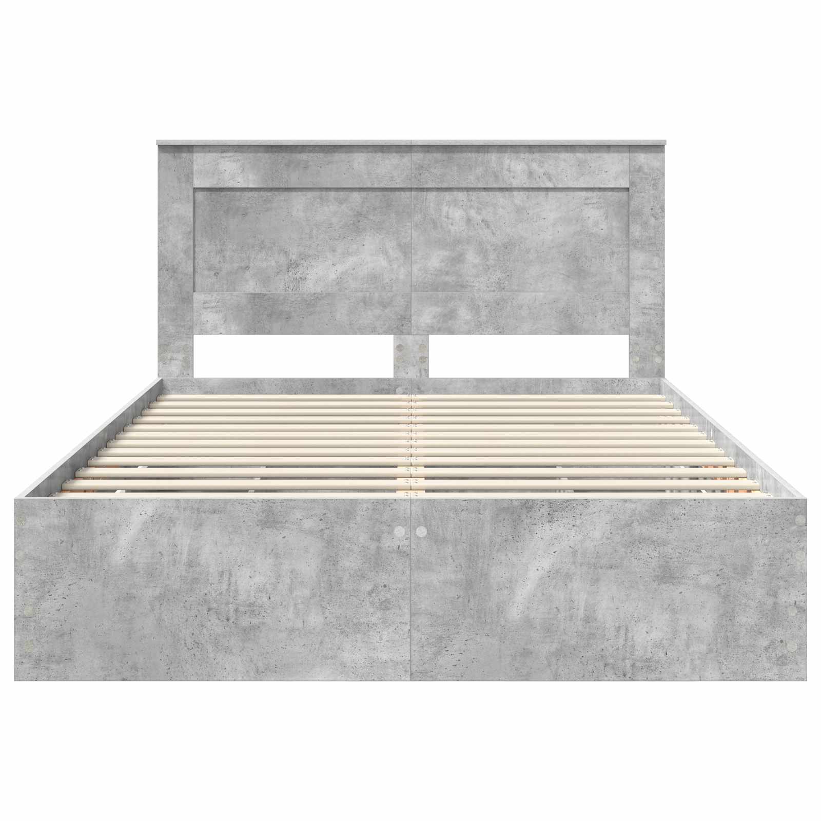 Σκελετός Κρεβατιού Σκυρόδεμα Γκρι 160 x 200 cm Μηχανήματος Ξύλο