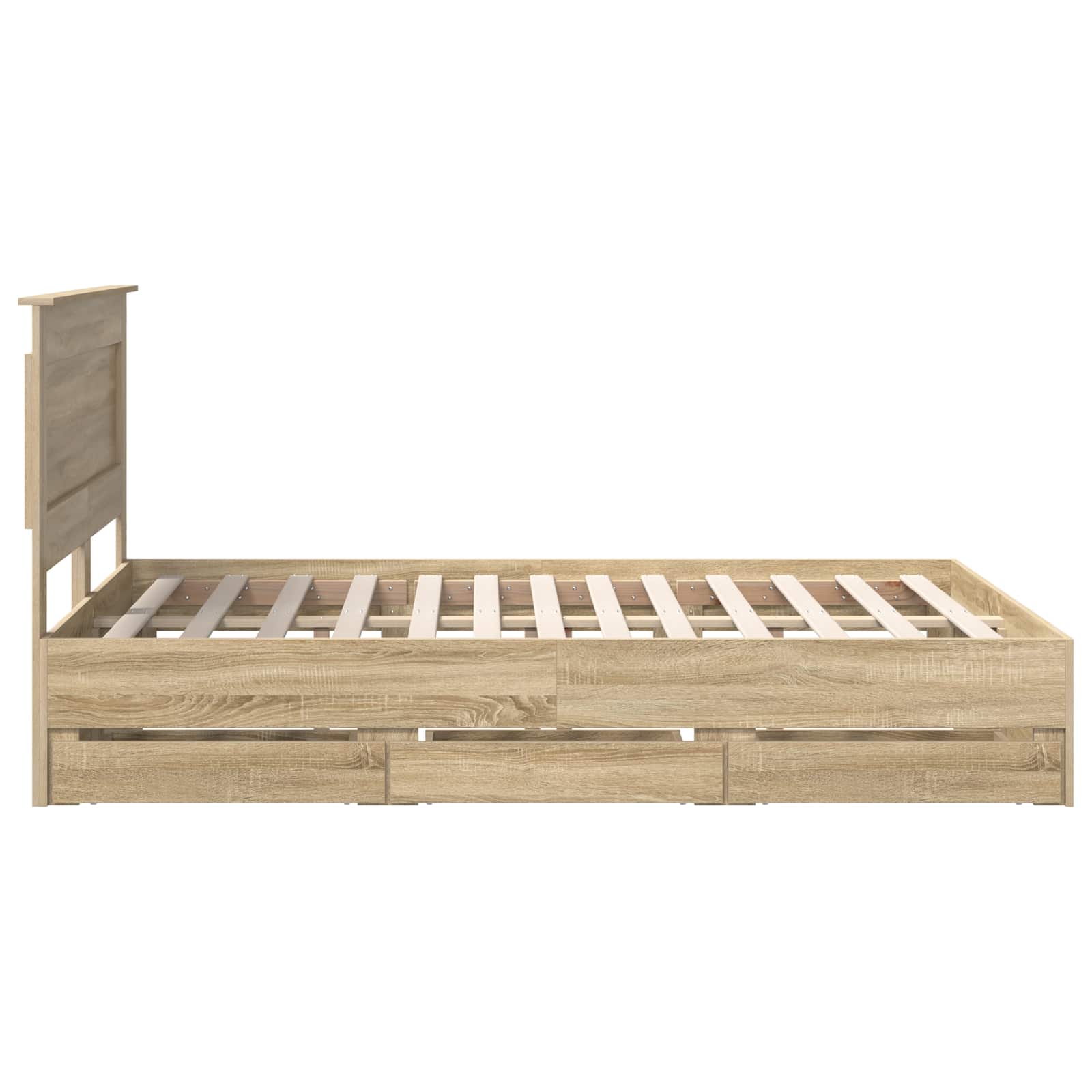 Σκελετός Κρεβατιού Δρύς Sonoma 140 x 190 cm Μηχανήματος Ξύλο