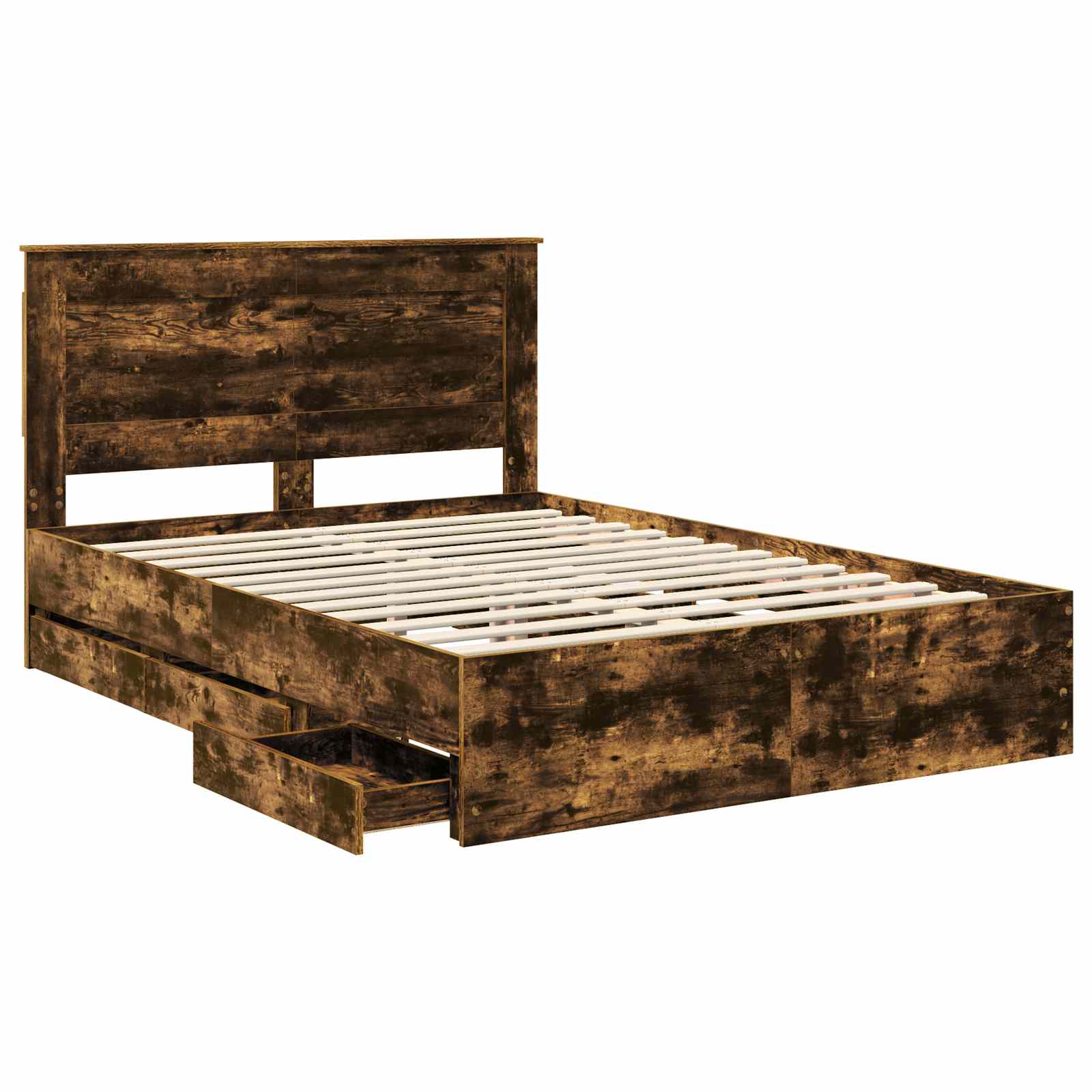 Σκελετός Κρεβατιού Καπνιστό Δρύς 140 x 200 cm Μηχανήματος Ξύλο