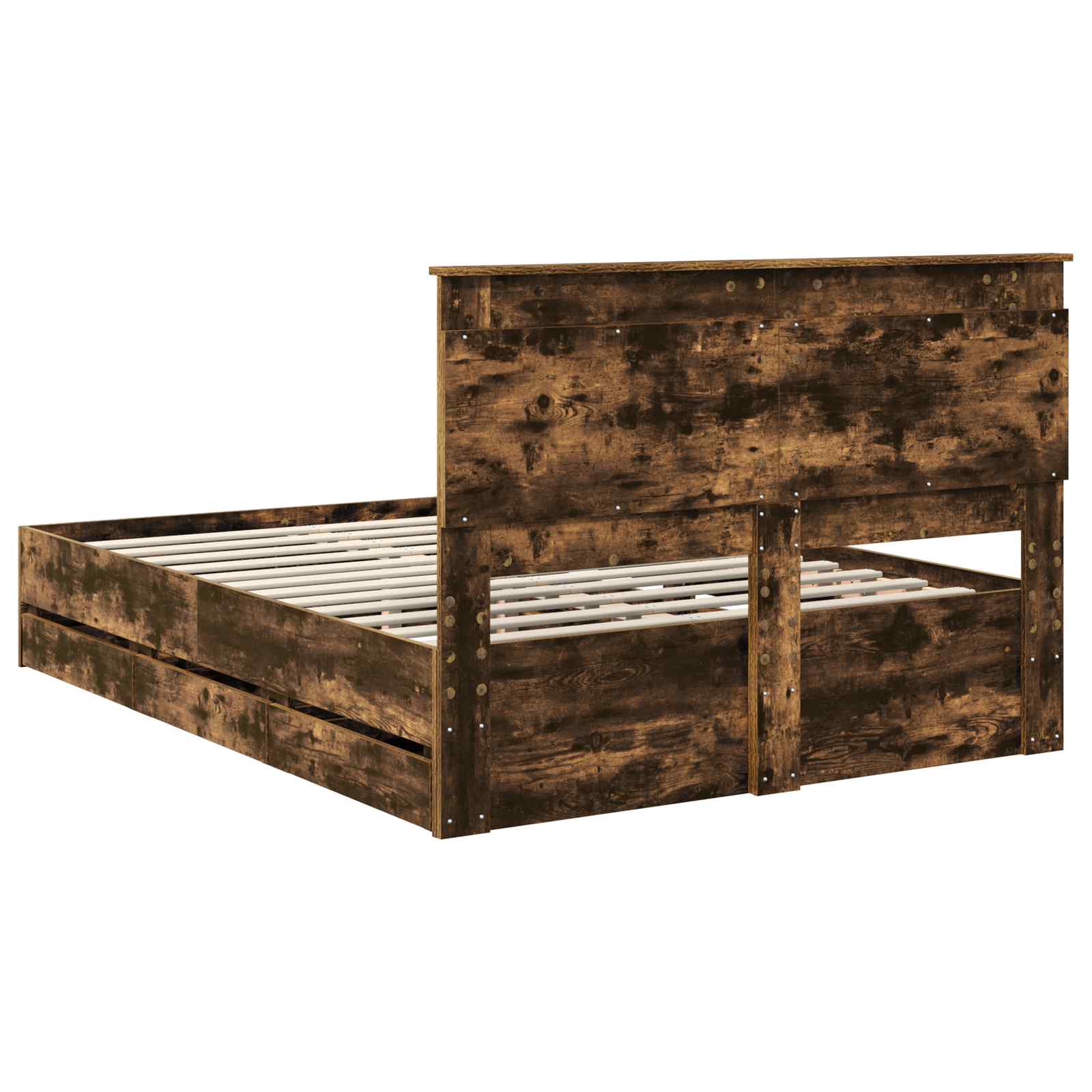 Σκελετός Κρεβατιού Καπνιστό Δρύς 140 x 200 cm Μηχανήματος Ξύλο