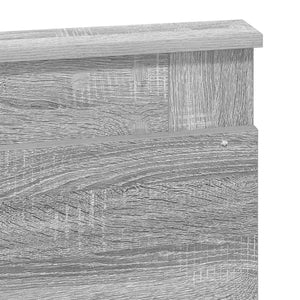 Σκελετός Κρεβατιού Γκρίζο Σονομα 140 x 200 cm Μηχανήματος Ξύλο