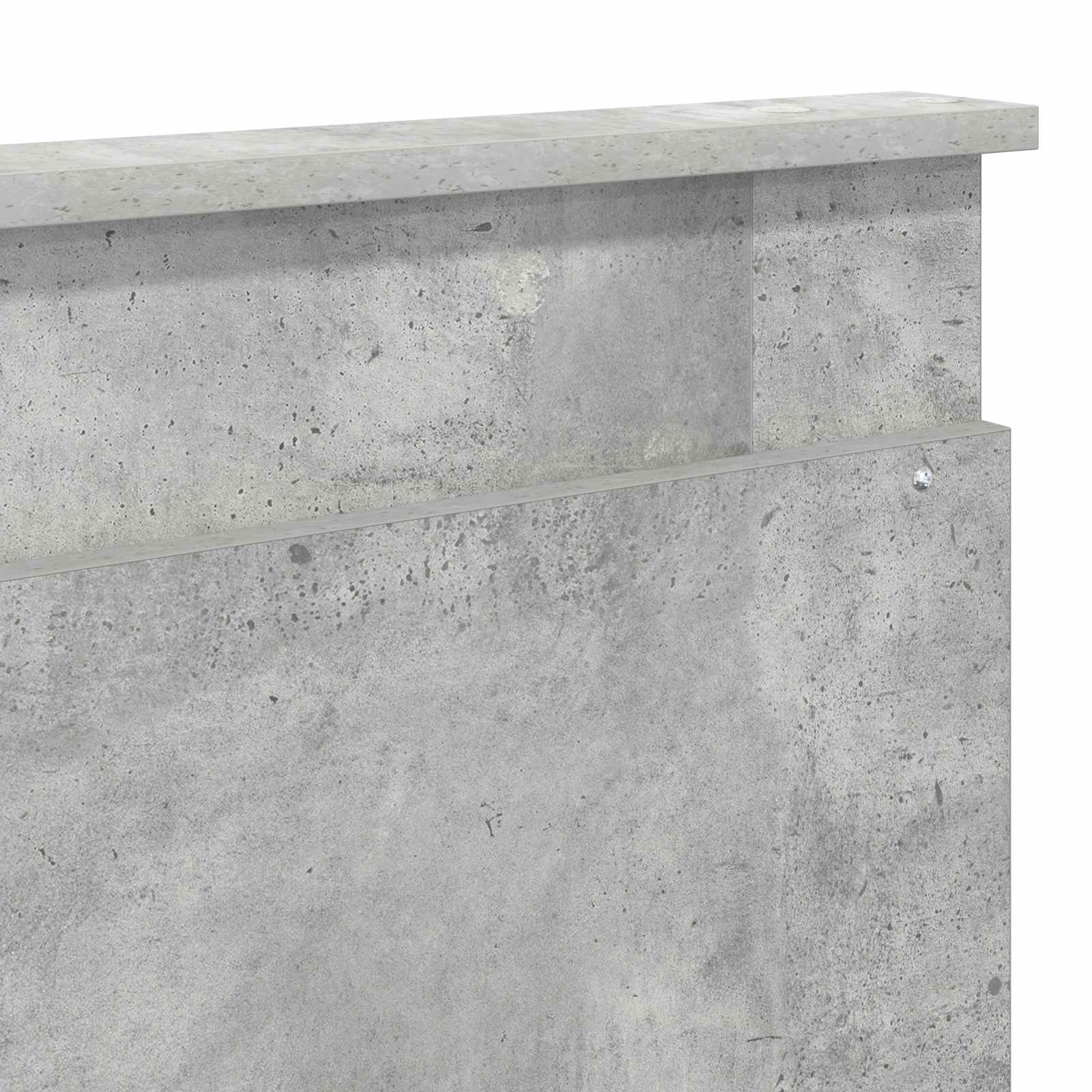 Κρεβάτι Αποθήκης Σκυρόδεμα Γκρι 180 x 200 cm Επεξεργασμένο ξύλο