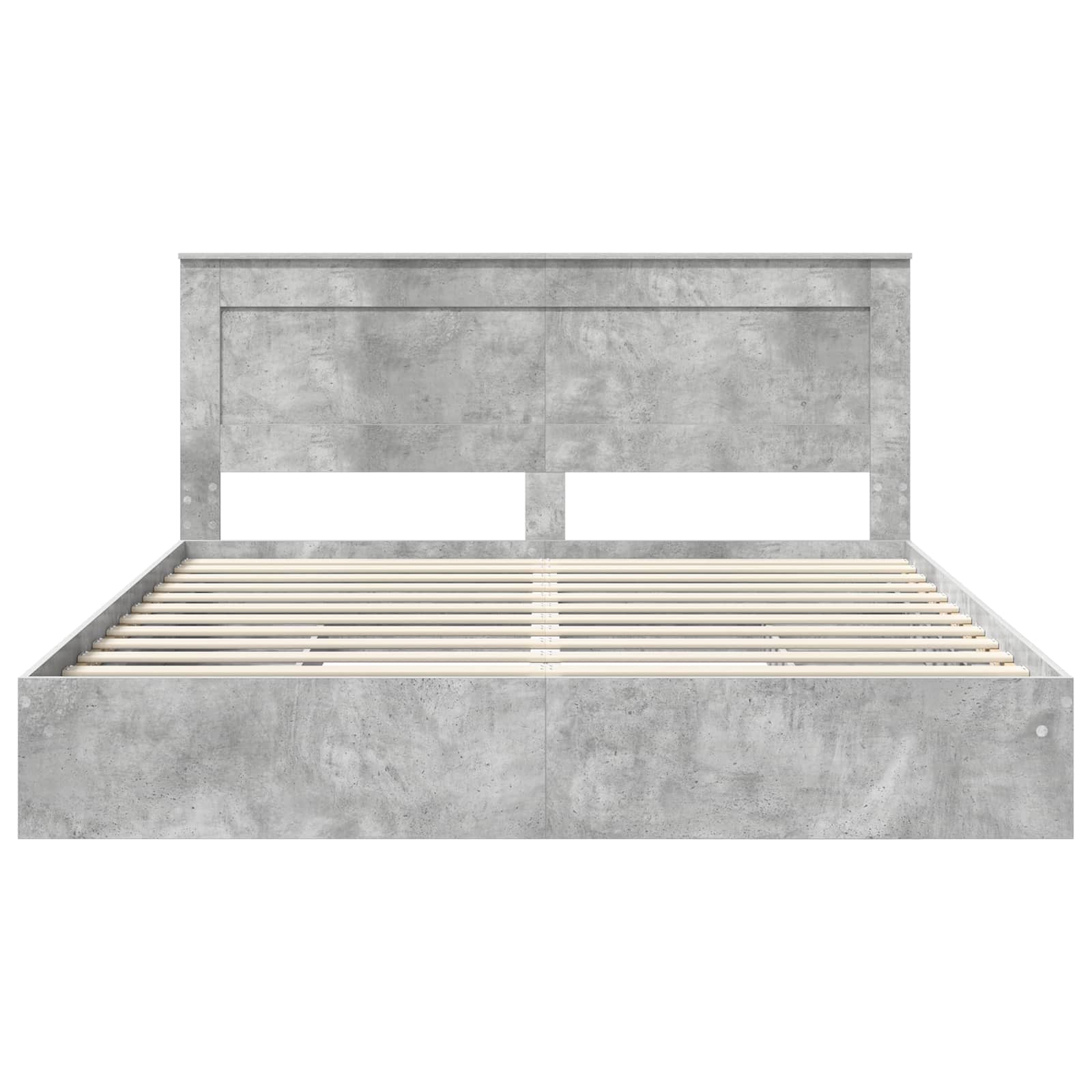 Κρεβάτι Αποθήκης Σκυρόδεμα Γκρι 180 x 200 cm Επεξεργασμένο ξύλο