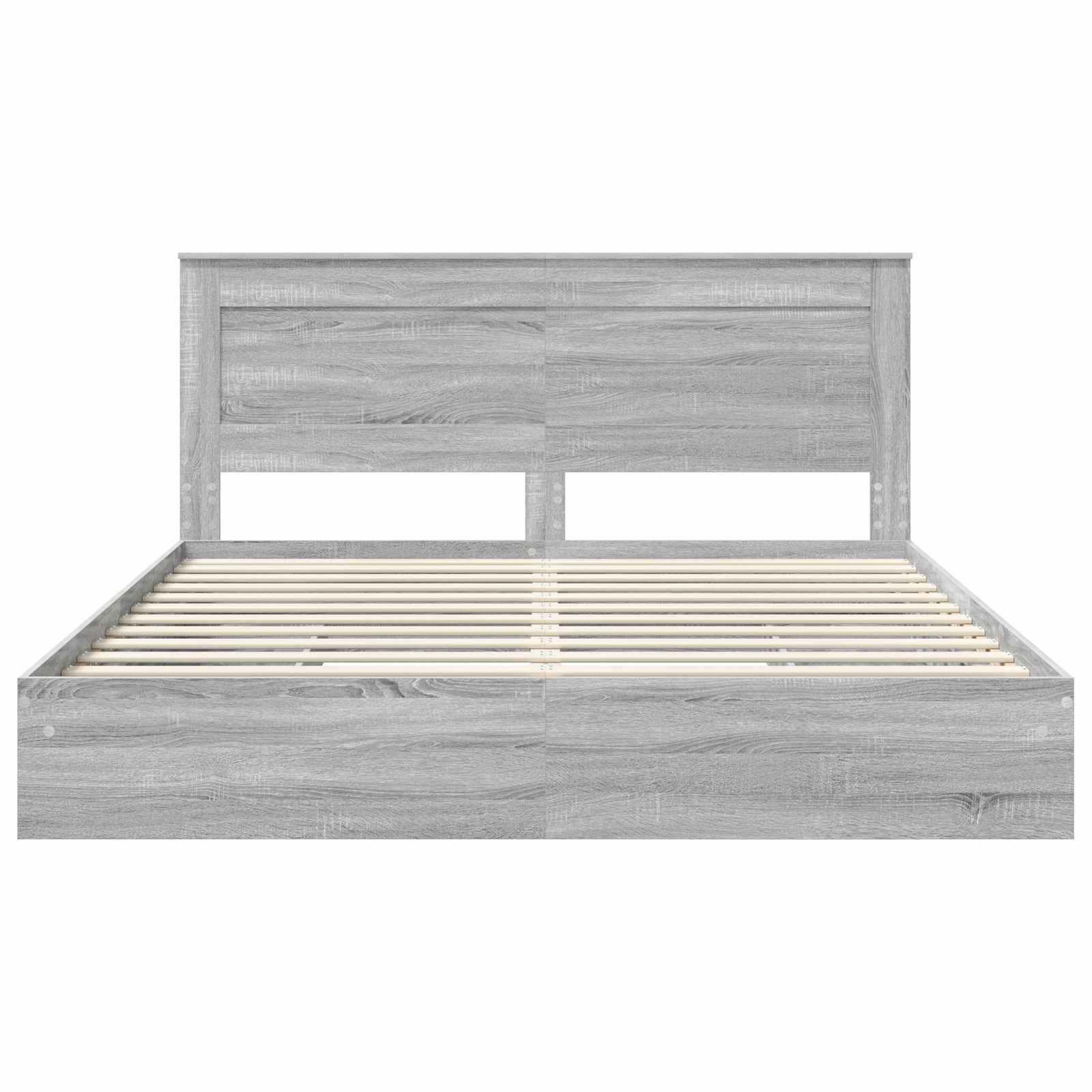 Κρεβάτι Αποθήκης Γκρίζο Σονομα 180 x 200 cm Επεξεργασμένο Ξύλο - Pakobazaar