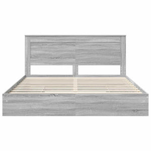 Κρεβάτι Αποθήκης Γκρίζο Σονομα 180 x 200 cm Επεξεργασμένο Ξύλο - Pakobazaar
