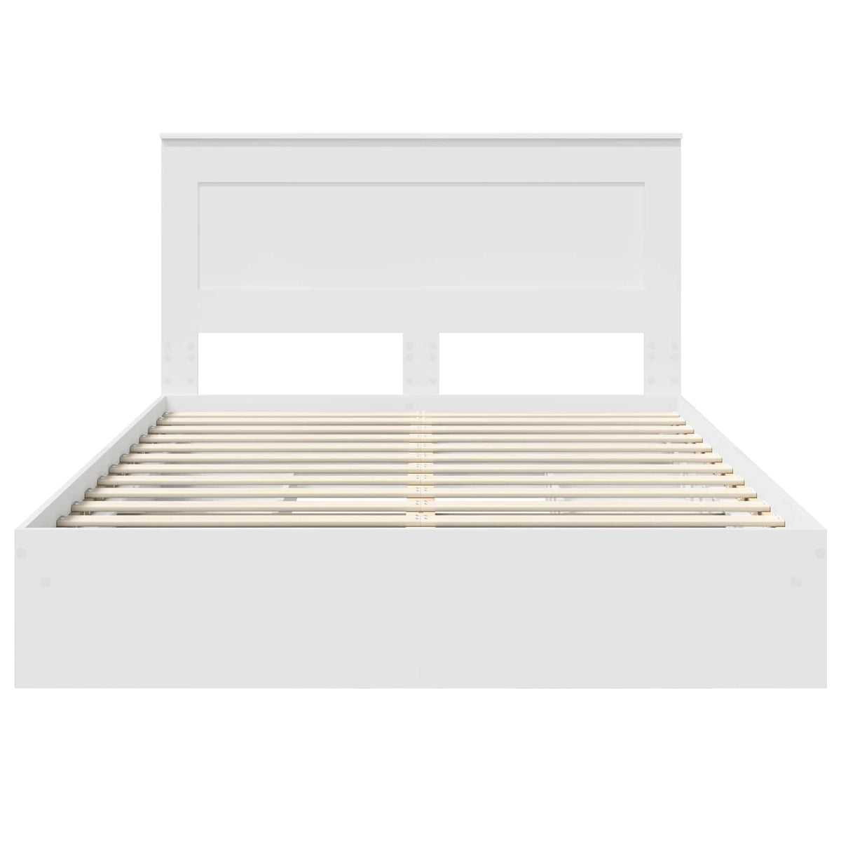 Κρεβάτι Αποθήκης Λευκό 160 x 200 cm Επεξεργασμένο Ξύλο