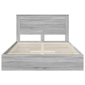 Κρεβάτι Αποθήκης Γκρίζο Σονομα 150 x 200 cm Επεξεργασμένο Ξύλο