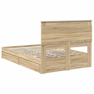 Κρεβάτι Αποθήκης Δρύς Sonoma 120 x 190 cm Επεξεργασμένο Ξύλο
