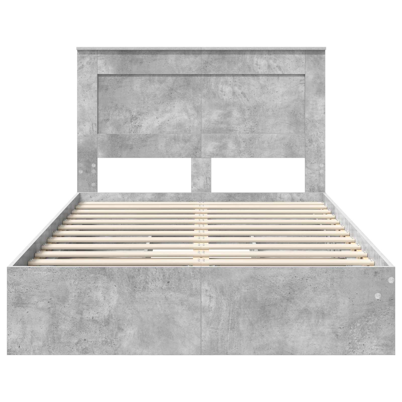 Κρεβάτι Αποθήκης Σκυρόδεμα Γκρι 120 x 190 cm Επεξεργασμένο Ξύλο